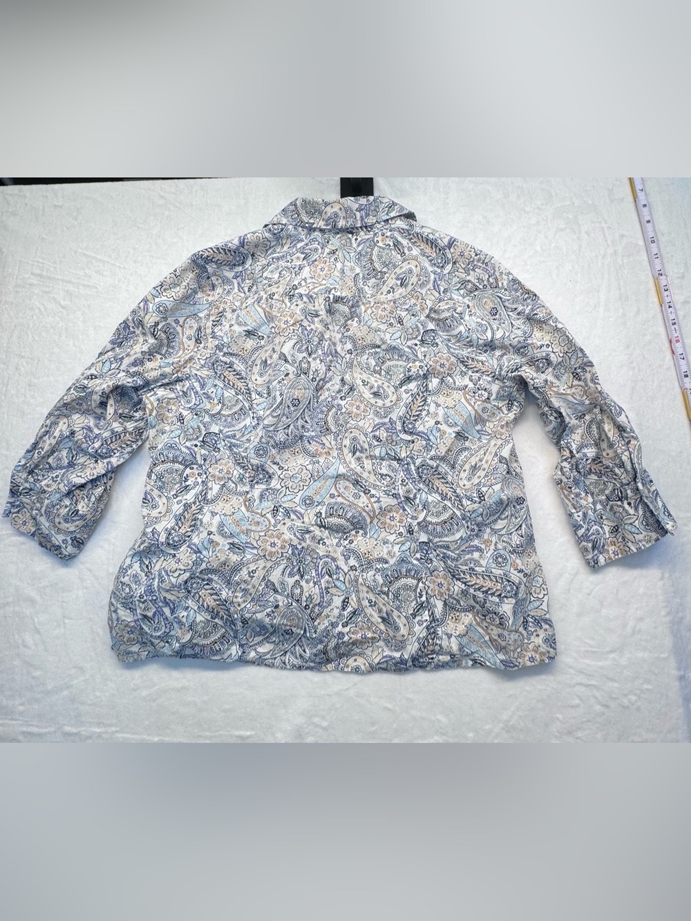 Studio Works Petite Paisley Wrinkle Free Button Up Shirt - Picture 8 of 8